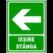 Indicator de salvare iesire in stanga